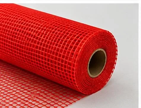 Red fiberglass mesh roll